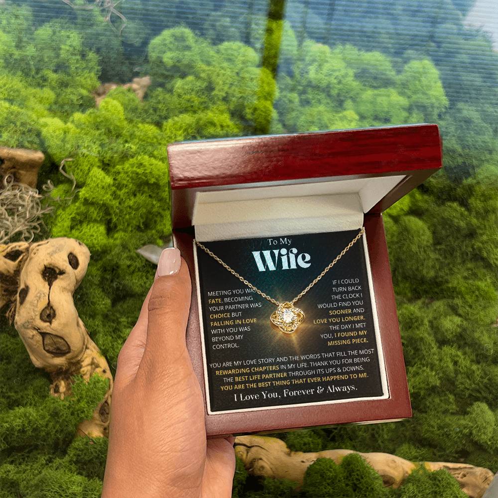 Gift For Wife You Are My Love Story Love Knot Necklace