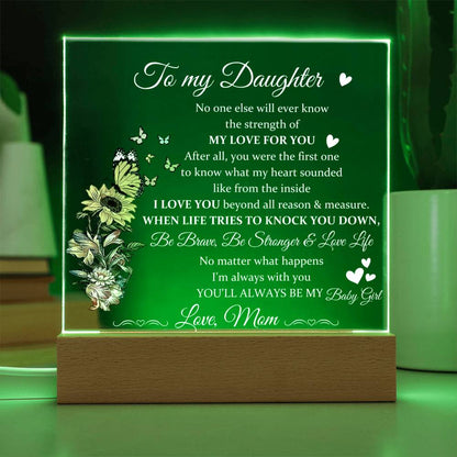 Gift for Daughter from Mom - Baby Girl - Plaque