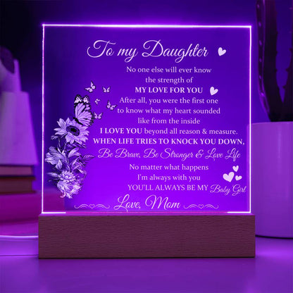 Gift for Daughter from Mom - Baby Girl - Plaque