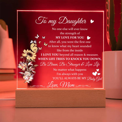 Gift for Daughter from Mom - Baby Girl - Plaque