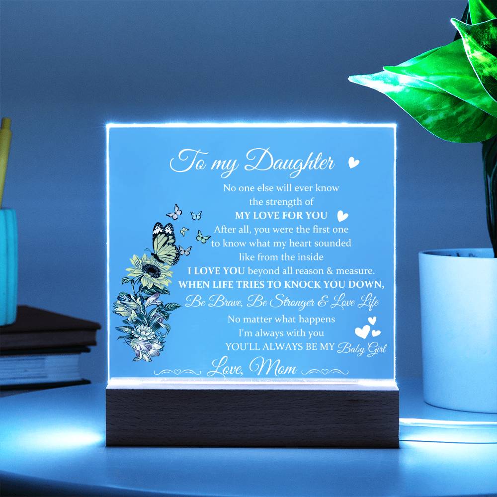 Gift for Daughter from Mom - Baby Girl - Plaque