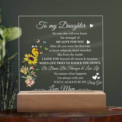 Gift for Daughter from Mom - Baby Girl - Plaque