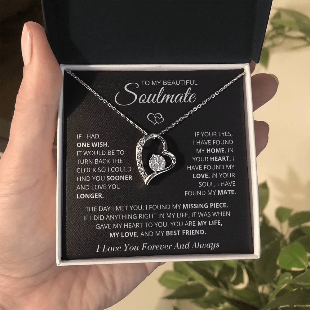 Gift for Soulmate "In Your Eyes I Have Found My Home" Necklace