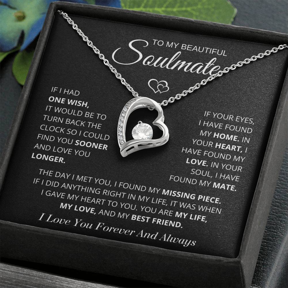 Gift for Soulmate "In Your Eyes I Have Found My Home" Necklace