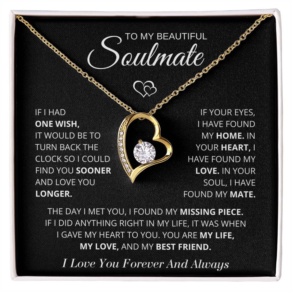 Gift for Soulmate "In Your Eyes I Have Found My Home" Necklace