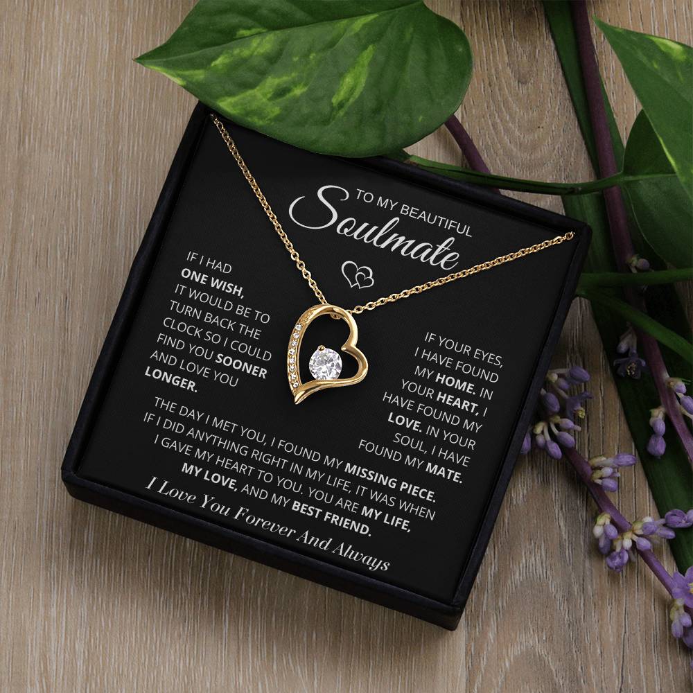 Gift for Soulmate "In Your Eyes I Have Found My Home" Necklace