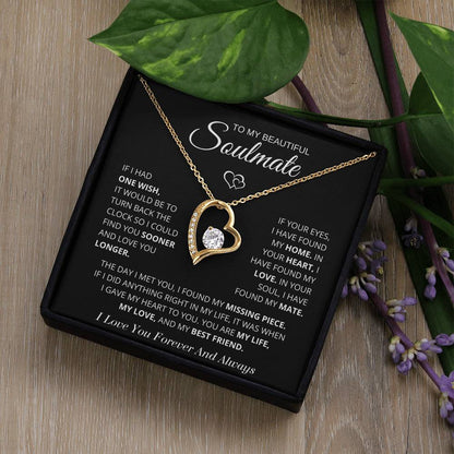 Gift for Soulmate "In Your Eyes I Have Found My Home" Necklace