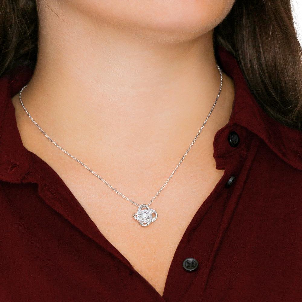 Gift for Wife "I Can't Live Without You" Knot Necklace - Charming Family Gift