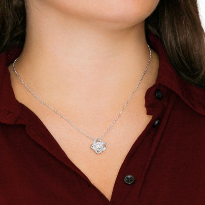 Gift for Wife "I Can't Live Without You" Knot Necklace - Charming Family Gift