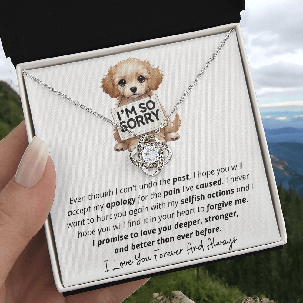 I'm So Sorry - Love Knot Necklace Gift Set