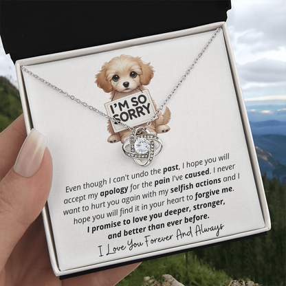I'm So Sorry - Love Knot Necklace Gift Set