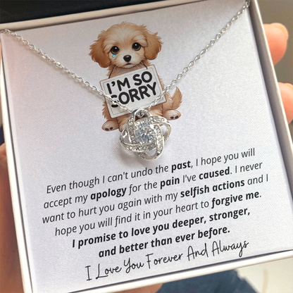 I'm So Sorry - Love Knot Necklace Gift Set