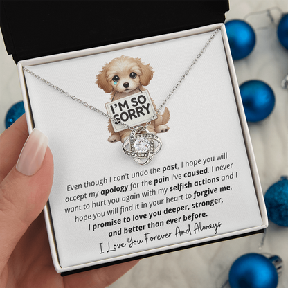 I'm So Sorry - Love Knot Necklace Gift Set