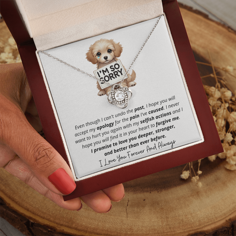 I'm So Sorry - Love Knot Necklace Gift Set