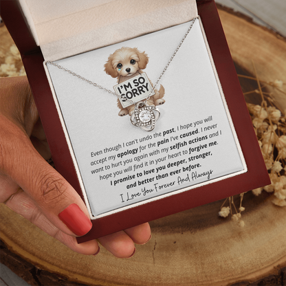 I'm So Sorry - Love Knot Necklace Gift Set