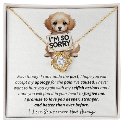 I'm So Sorry - Love Knot Necklace Gift Set