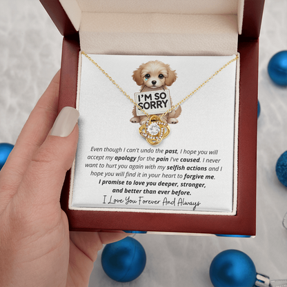 I'm So Sorry - Love Knot Necklace Gift Set