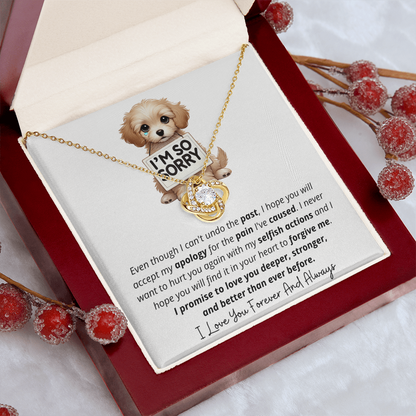 I'm So Sorry - Love Knot Necklace Gift Set