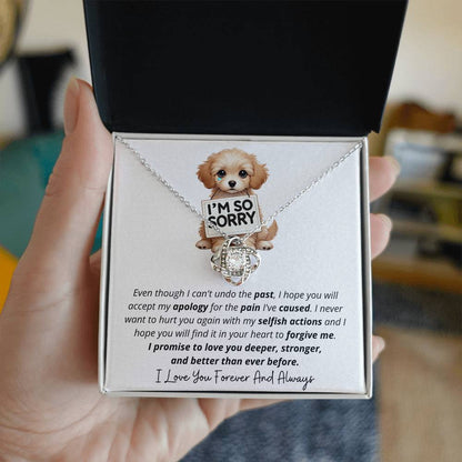 I'm So Sorry - Love Knot Necklace Gift Set