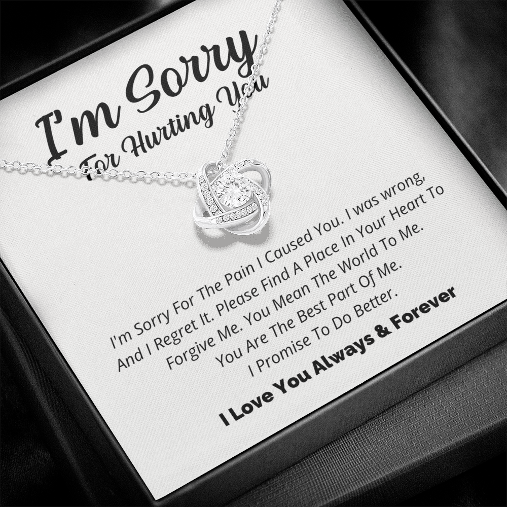 I'm Sorry - For Hurting You - Love Knot Necklace