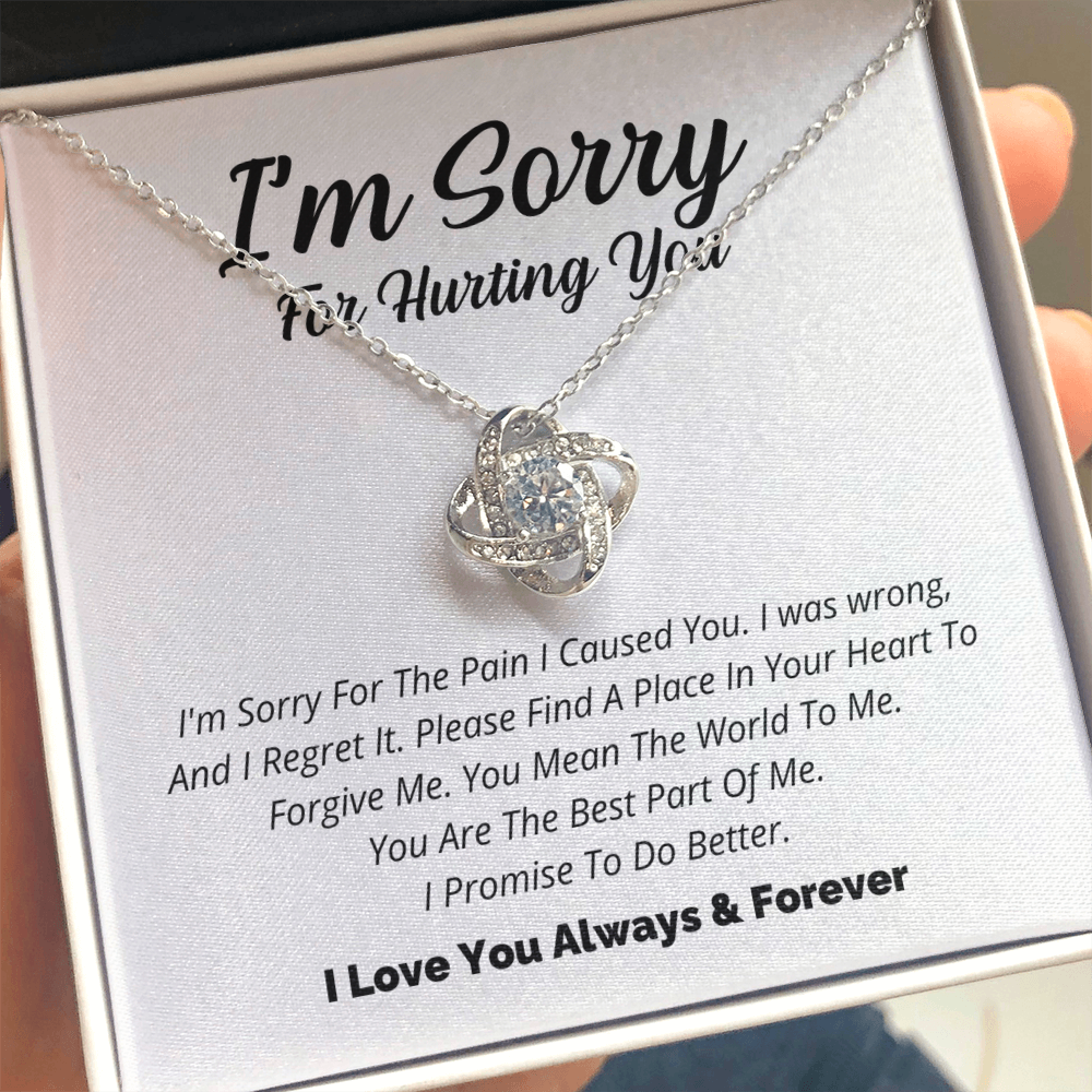 I'm Sorry - For Hurting You - Love Knot Necklace