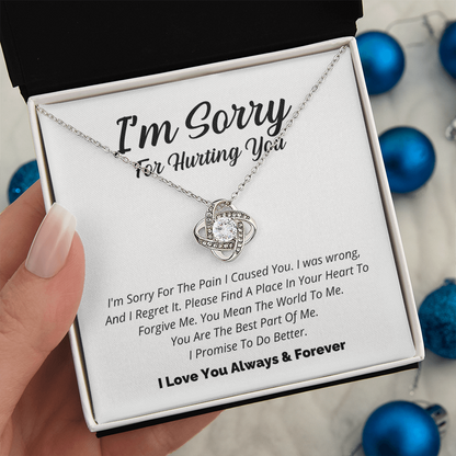 I'm Sorry - For Hurting You - Love Knot Necklace