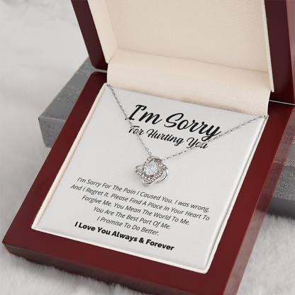 I'm Sorry - For Hurting You - Love Knot Necklace