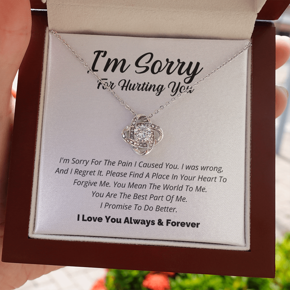 I'm Sorry - For Hurting You - Love Knot Necklace