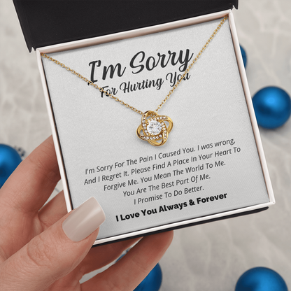 I'm Sorry - For Hurting You - Love Knot Necklace