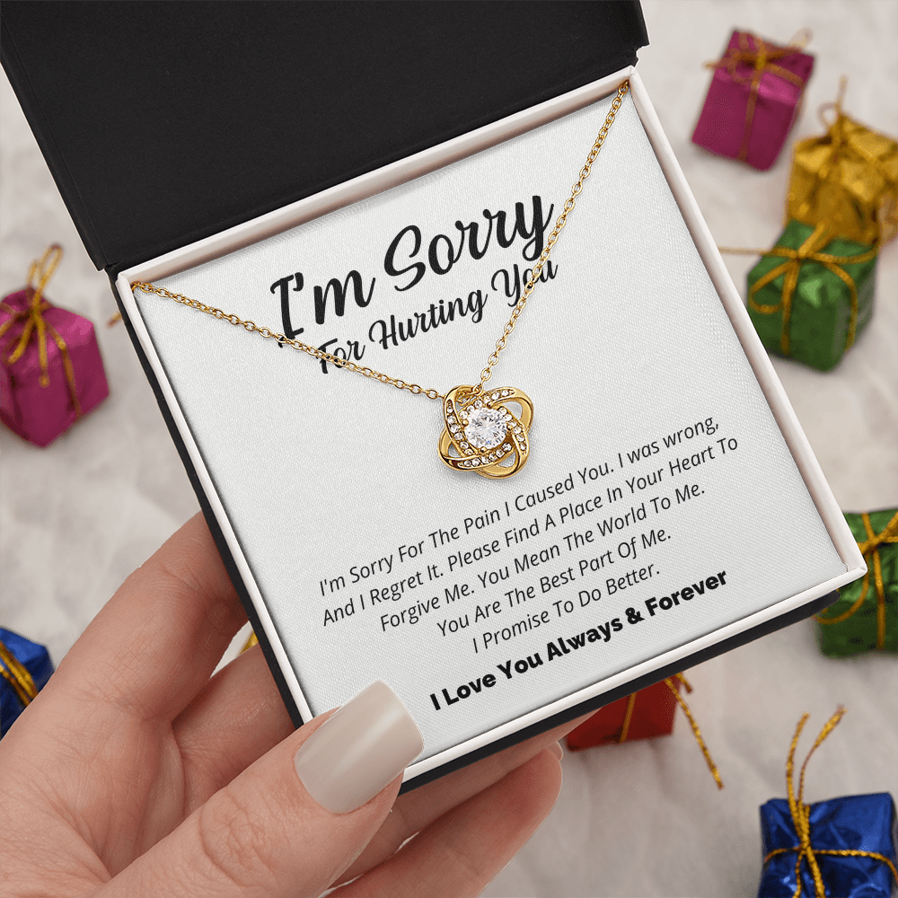I'm Sorry - For Hurting You - Love Knot Necklace