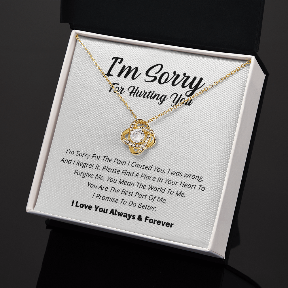 I'm Sorry - For Hurting You - Love Knot Necklace