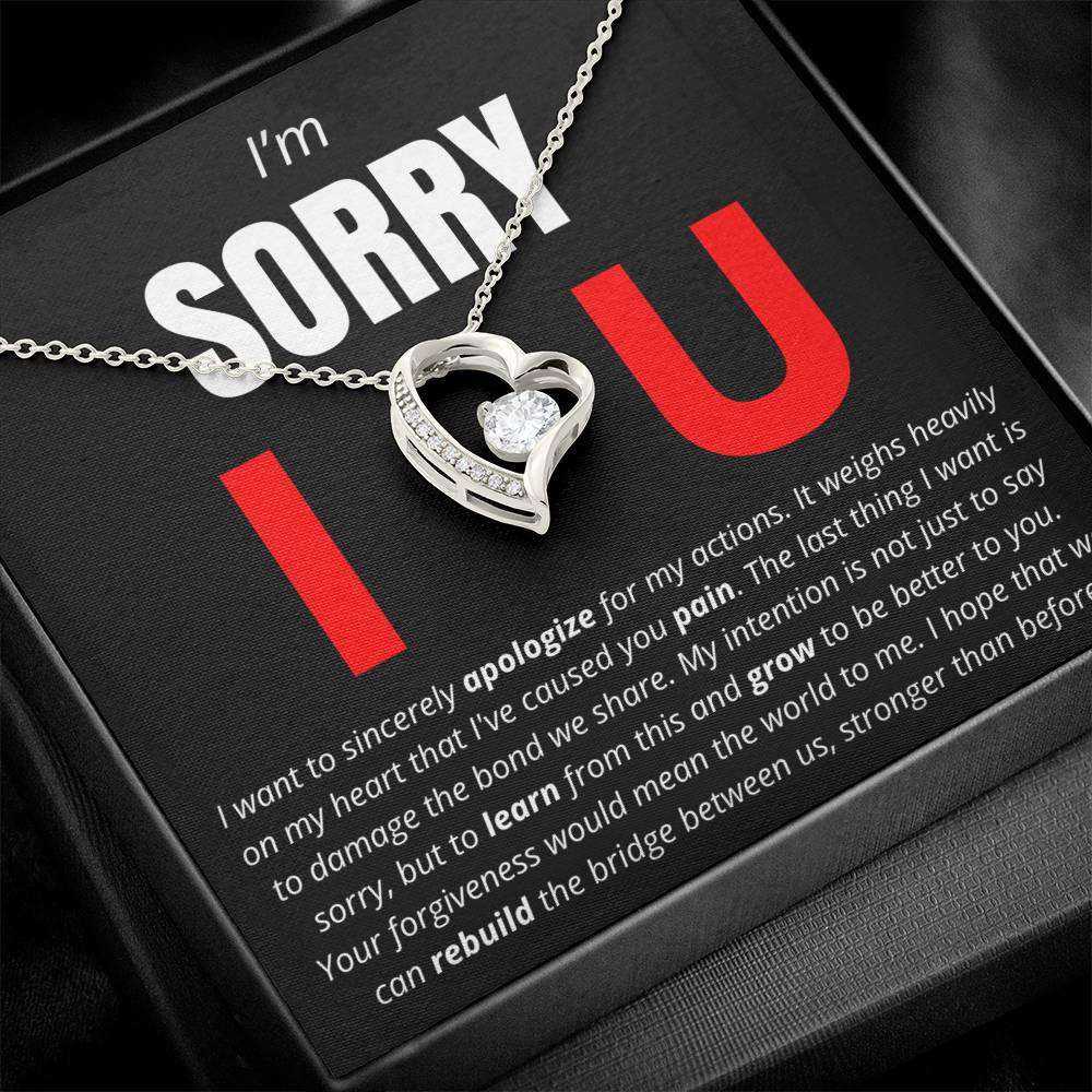 I'm Sorry. I Love You - Forever Love Necklace