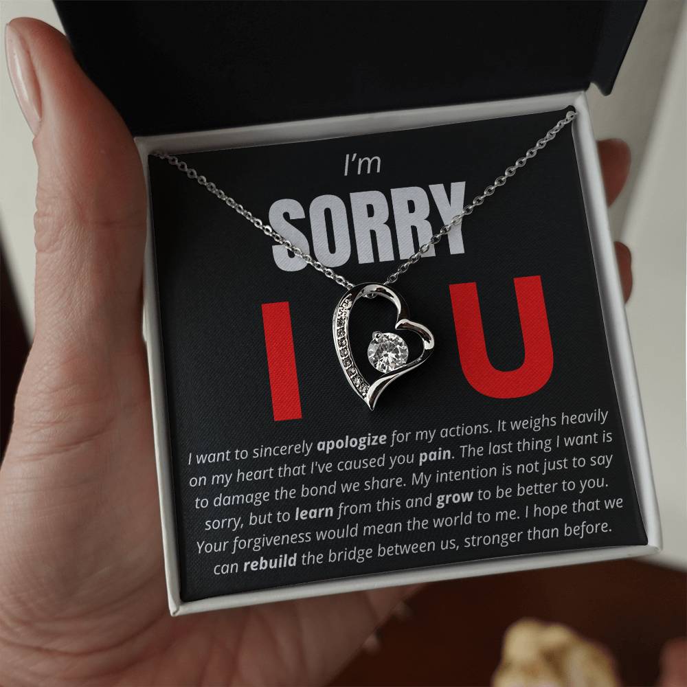 I'm Sorry. I Love You - Forever Love Necklace