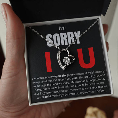 I'm Sorry. I Love You - Forever Love Necklace