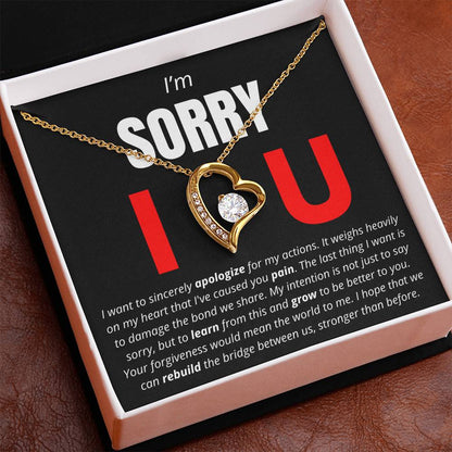 I'm Sorry. I Love You - Forever Love Necklace