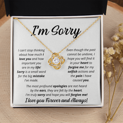 I'm Sorry - Soulmate - Love Knot Necklace