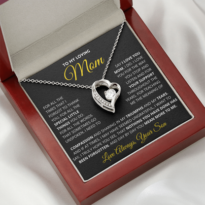 Mom Gift You Mean More Heart Necklace From Son