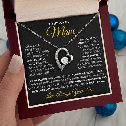 Mom Gift You Mean More Heart Necklace From Son