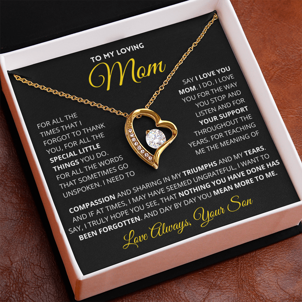 Mom Gift You Mean More Heart Necklace From Son