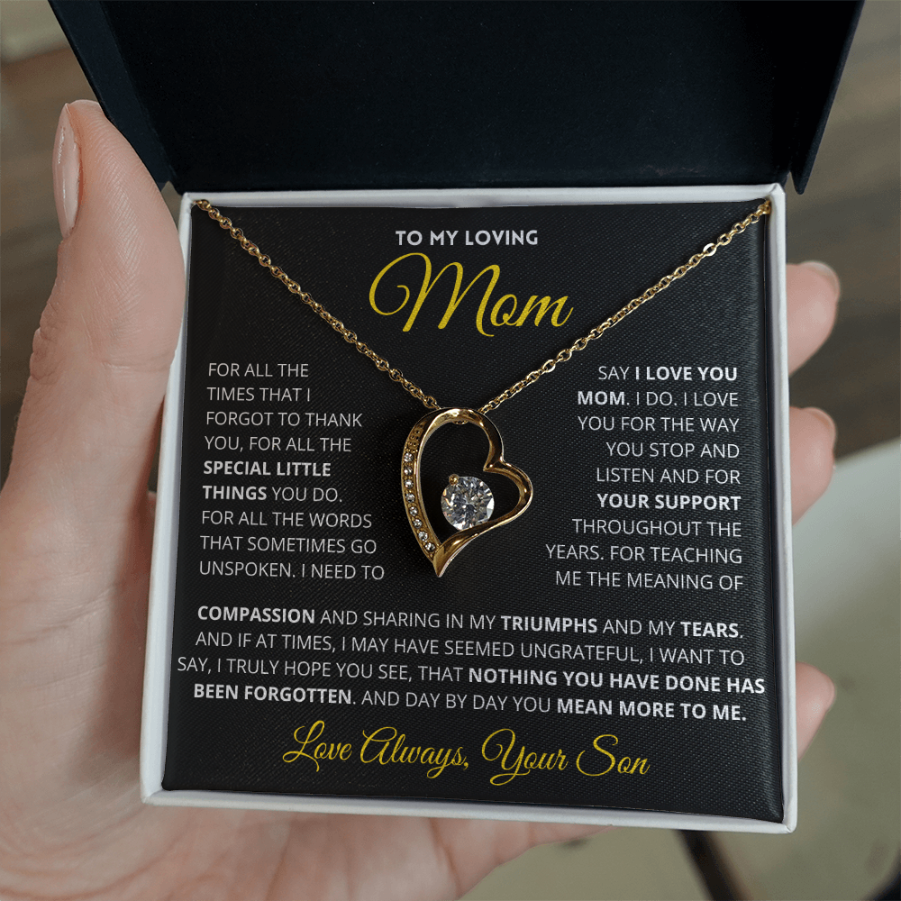 Mom Gift You Mean More Heart Necklace From Son