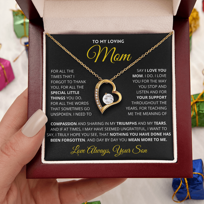 Mom Gift You Mean More Heart Necklace From Son