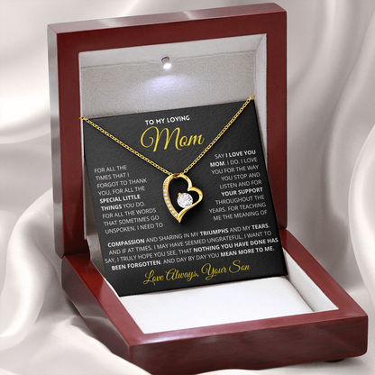 Mom Gift You Mean More Heart Necklace From Son