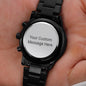 Personalized Black Chronograph Luxury Watch - Gift For Him - Anniversary/Birthday/Father's Day/Valentines