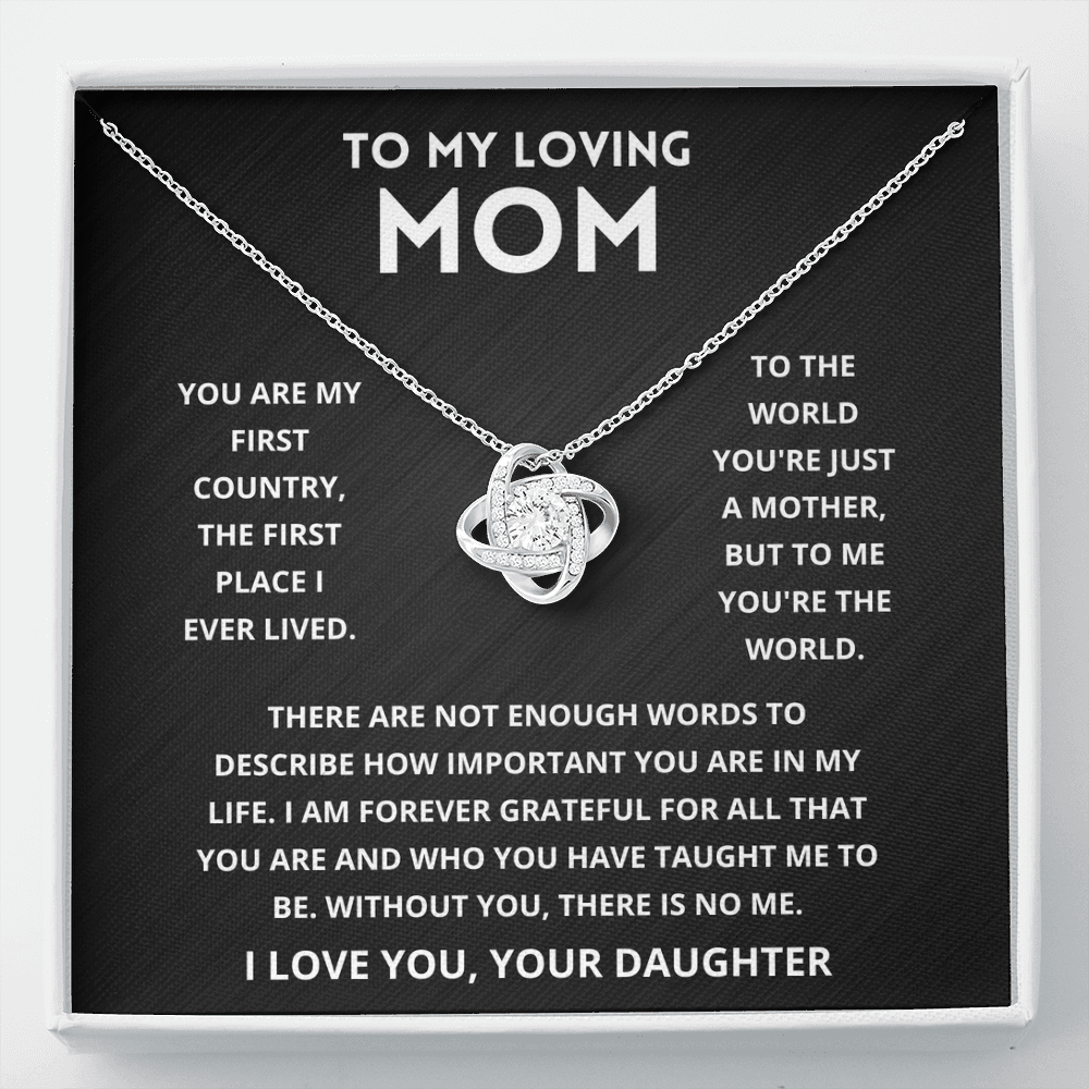 Personalized Love Diamond Necklace for Mom Gift Set