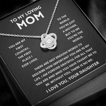 Personalized Love Diamond Necklace for Mom Gift Set
