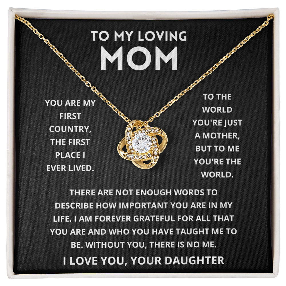 Personalized Love Diamond Necklace for Mom Gift Set