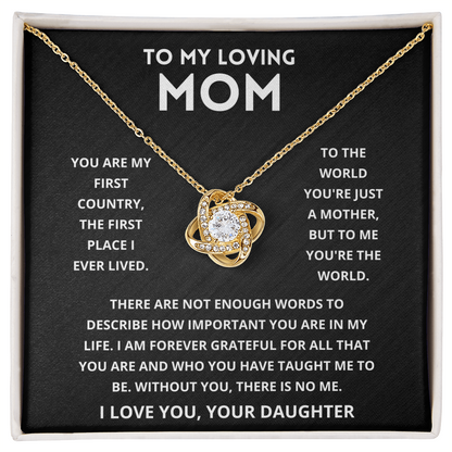 Personalized Love Diamond Necklace for Mom Gift Set