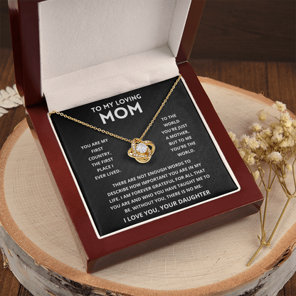 Personalized Love Diamond Necklace for Mom Gift Set