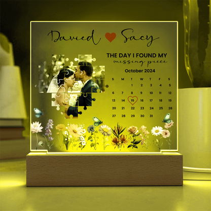 Personalized The Day I Found My Missing Piece Puzzles Acrylic Gift Set