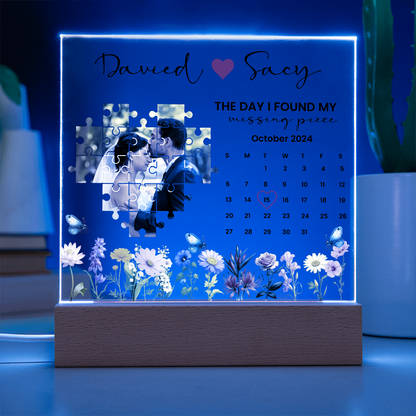 Personalized The Day I Found My Missing Piece Puzzles Acrylic Gift Set